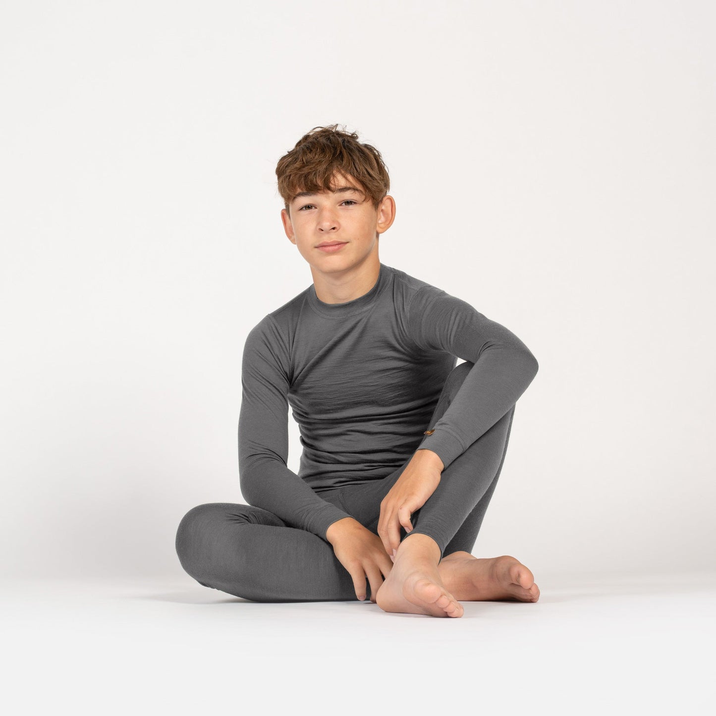 Kids' 160 Thermal Long Sleeve Crew Gray