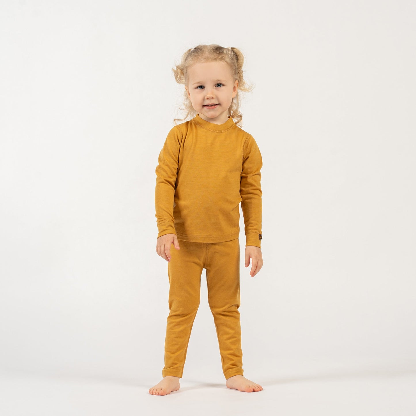 Kids' 160 Long Sleeve & Bottom 2-Piece Yellow