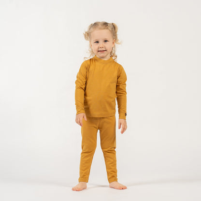 Kids' 160 Long Sleeve & Bottom 2-Piece Yellow