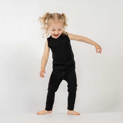 Kids' 160 Merino Pants Black