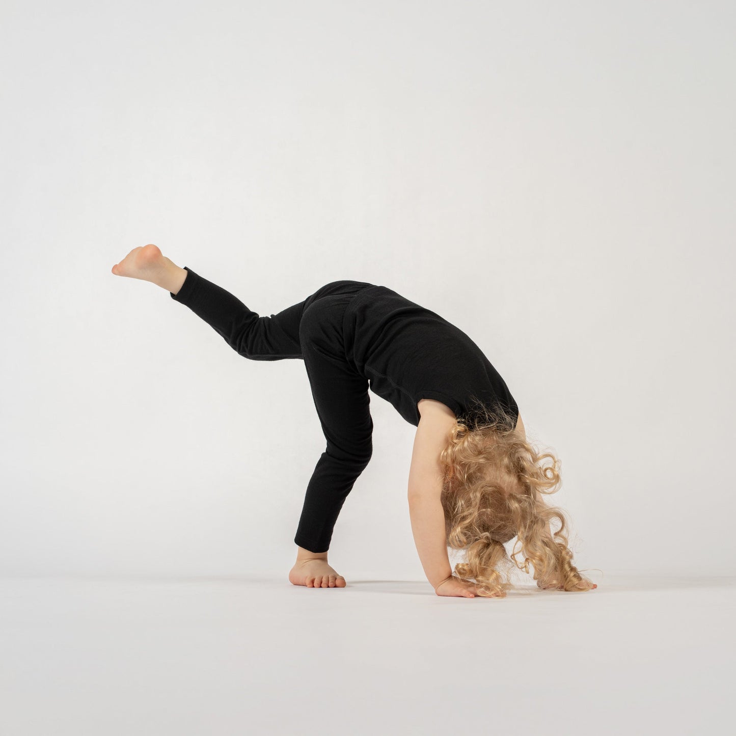 Kids' Merino Tank Top & Bottom 2-Piece Black