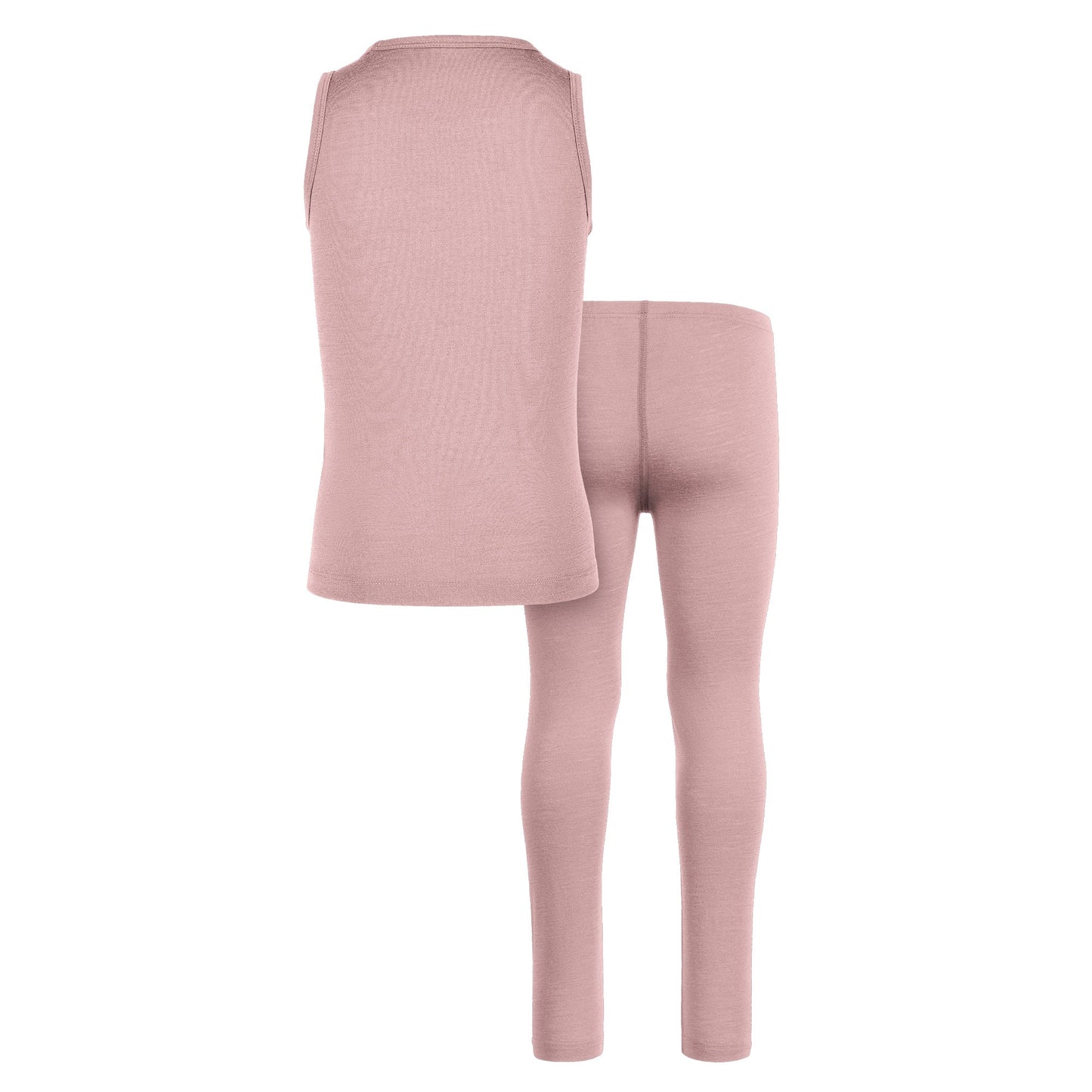 Kids' Merino Tank Top & Bottom 2-Piece Dusty Pink