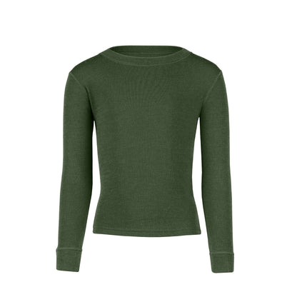 Kids' 250 Thermal Long Sleeve Crew Dark Green