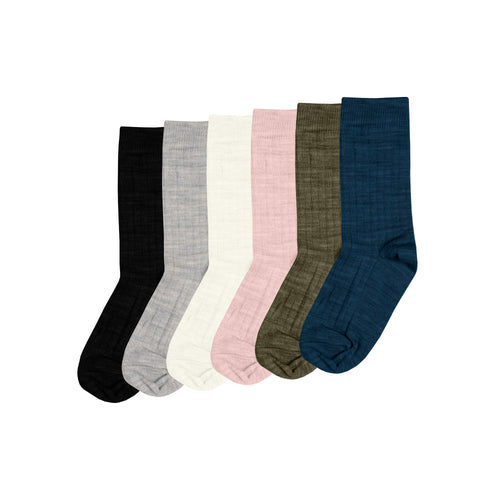 Kids' Breathable Merino Rib Crew Socks