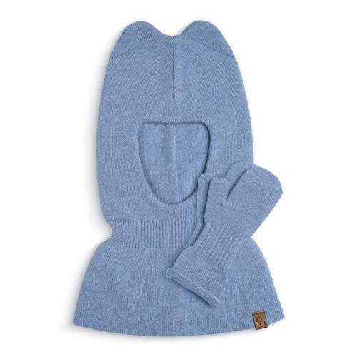 Kids' Knit Balaclava & Mittens Cashmere Blend 2-Piece