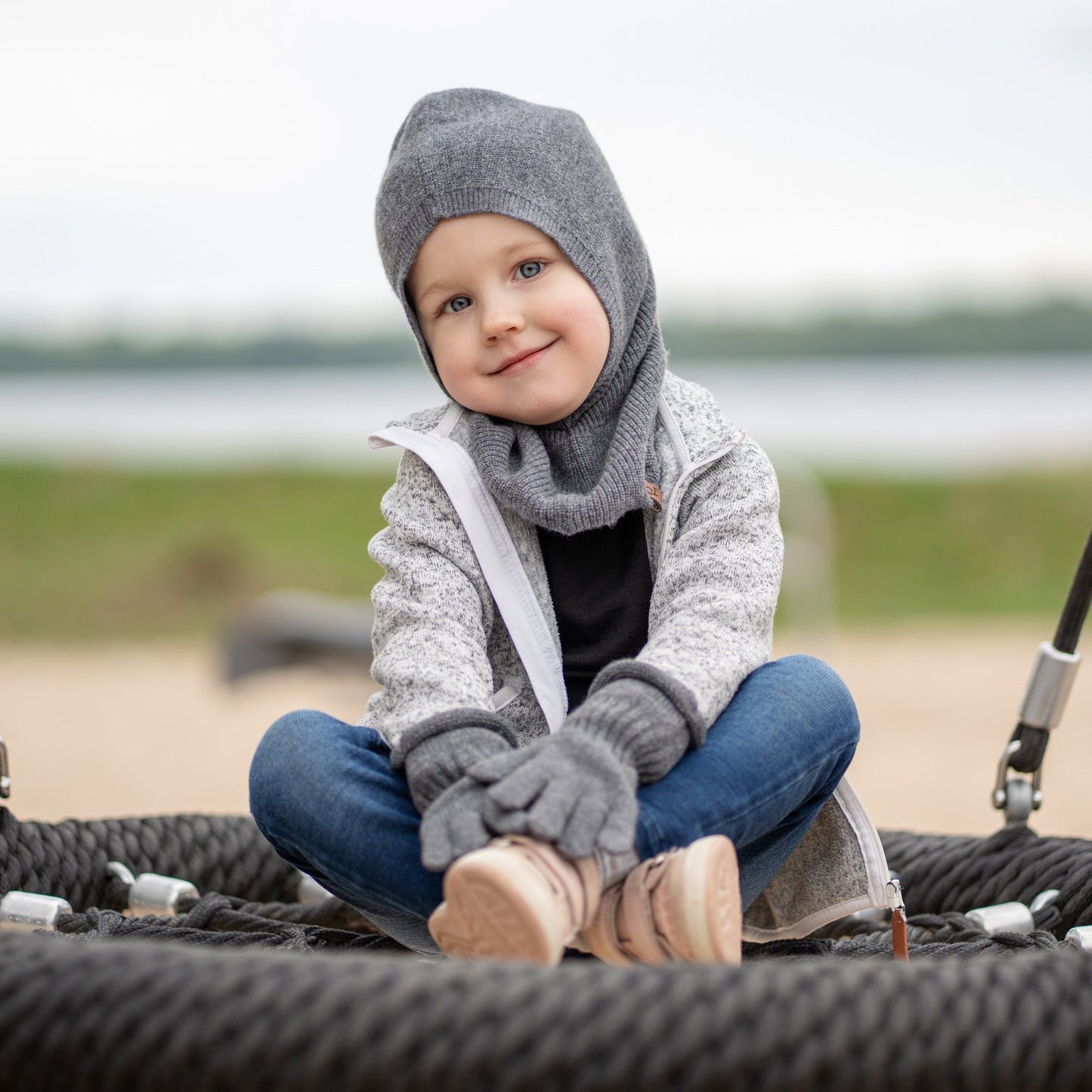 Kids' Cashmere Blend Hood Balaclava