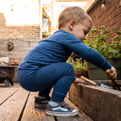 Kids' 160 Long Sleeve & Bottom 2-Piece Denim