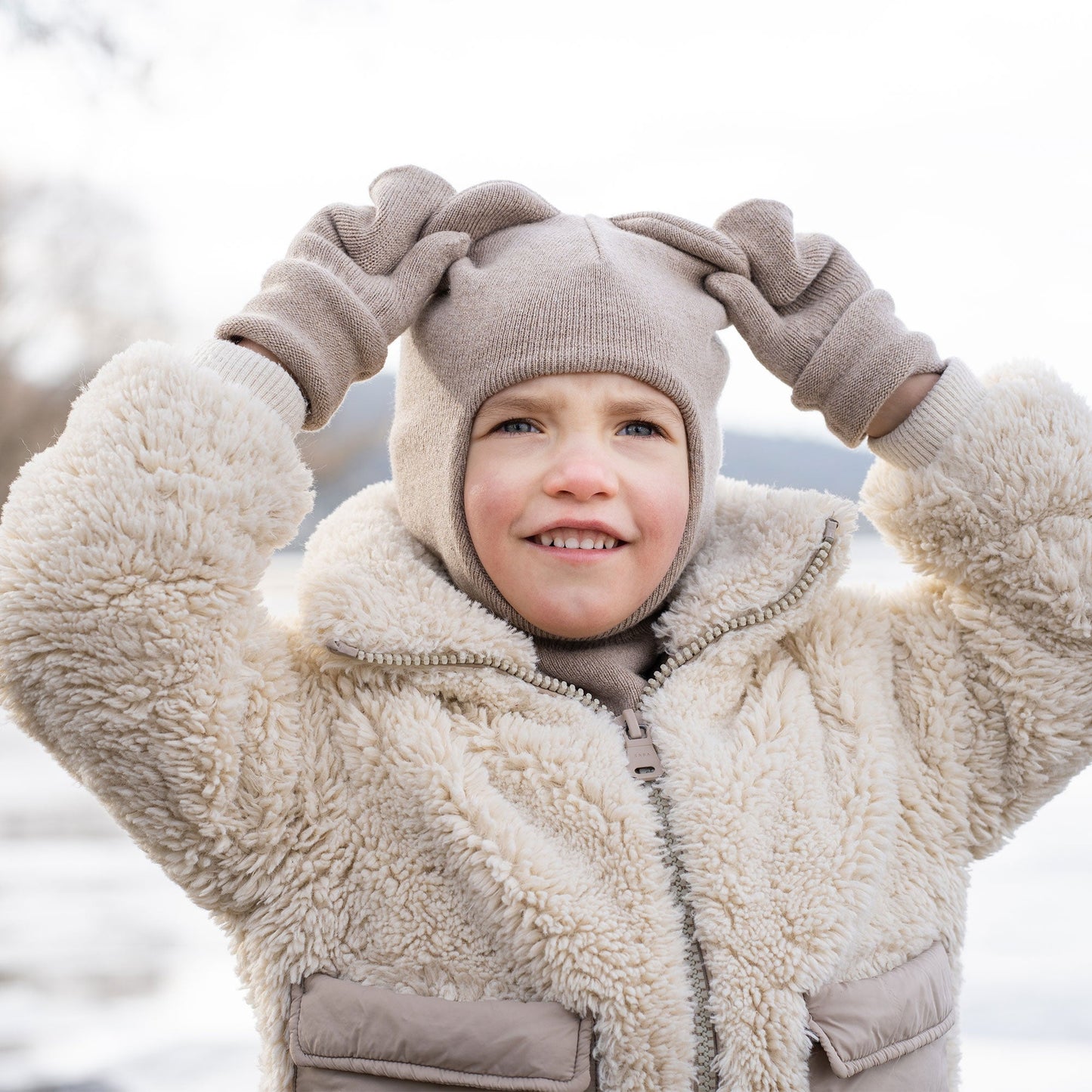 Kids' Knit Balaclava Cashmere Blend