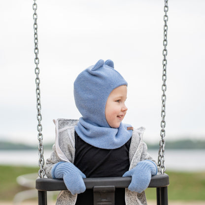 Kids' Knit Balaclava & Mittens Cashmere Blend 2-Piece