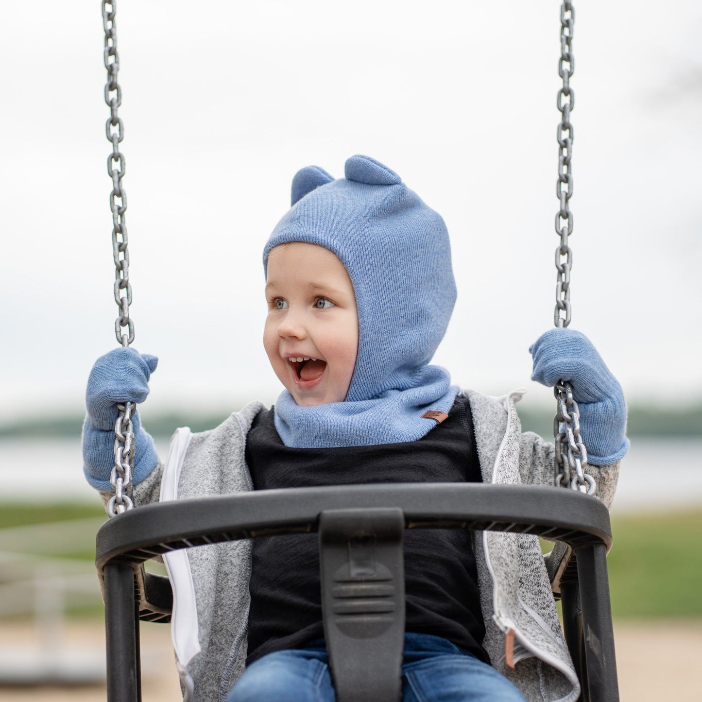 Kids' Knit Balaclava Cashmere Blend