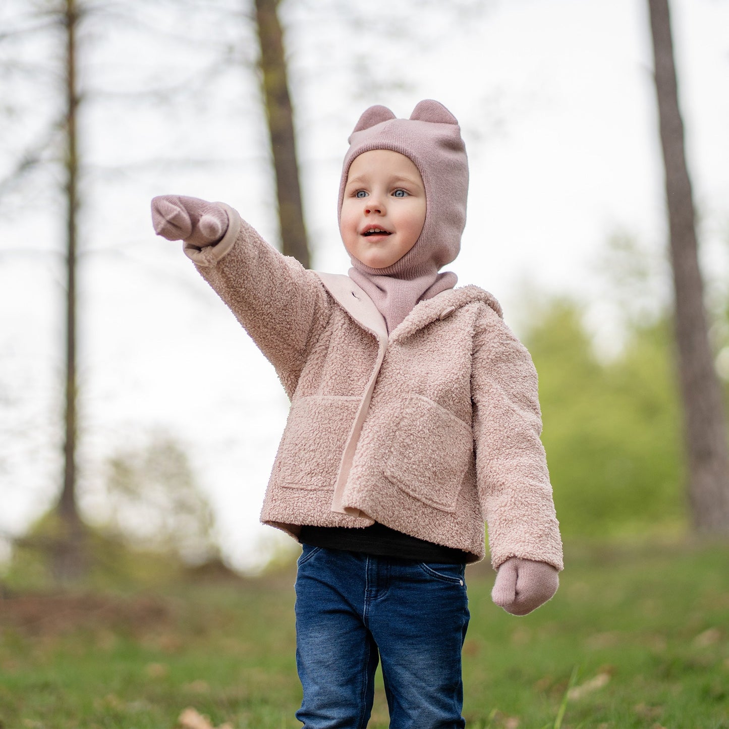 Kids' Knit Balaclava Cashmere Blend