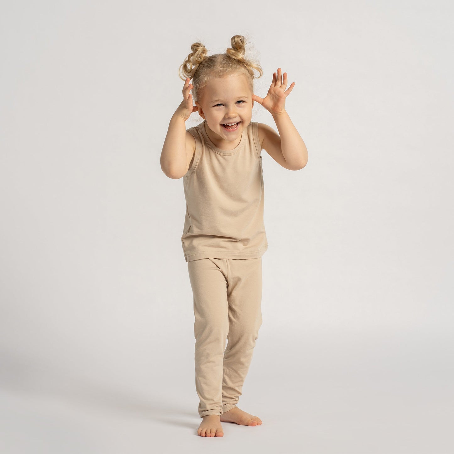 Kids' Bamboo Sleeveless Top & Bottom 2-Piece Pajama