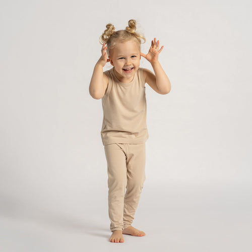 Kids' Bamboo Sleeveless Top & Bottom 2-Piece Pajama