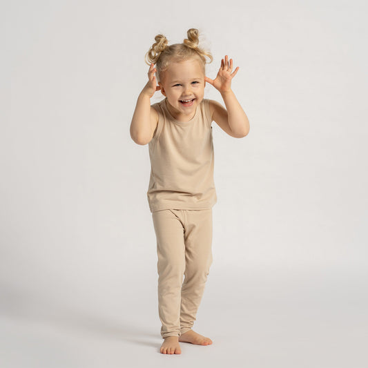 Kids' Bamboo Sleeveless Top & Bottom 2-Piece Pajama