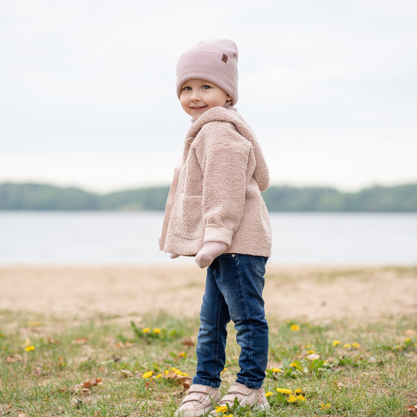 Kids' Knit Double Mittens Cashmere Blend