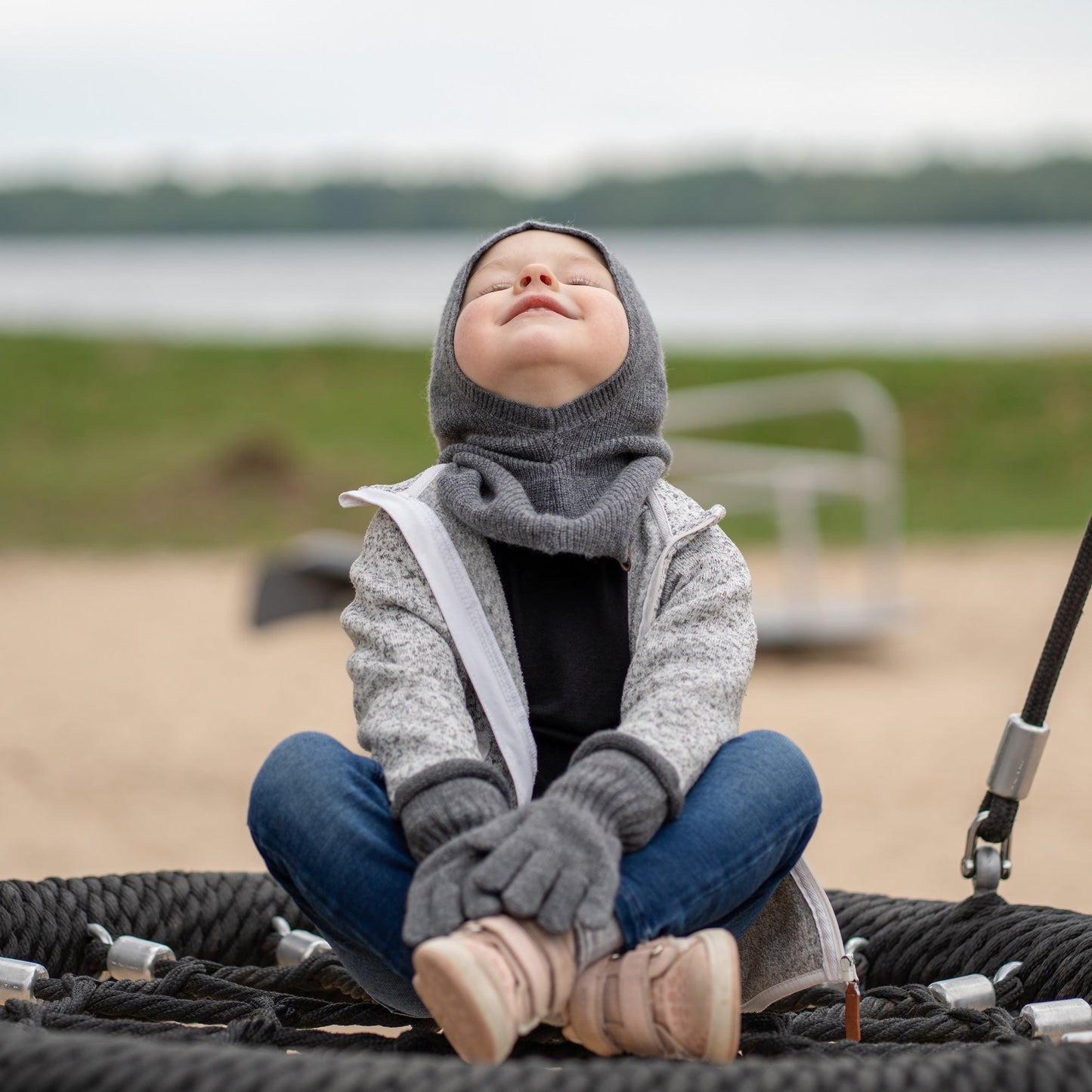 Kids' Cashmere Blend Hood Balaclava
