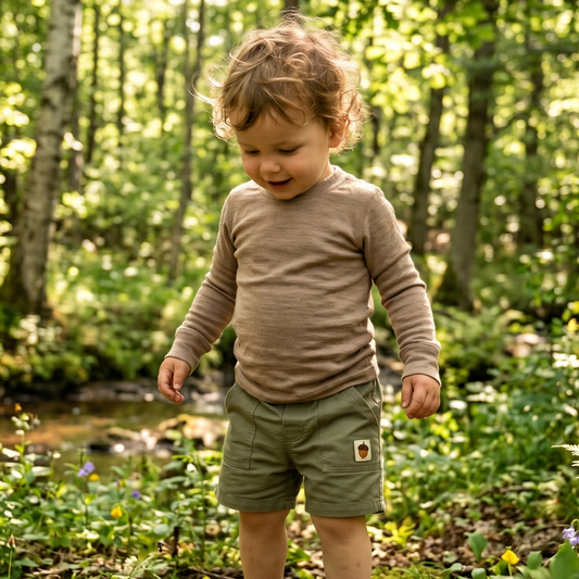Kids' Lightweight 160 Long Sleeve Crew Beige