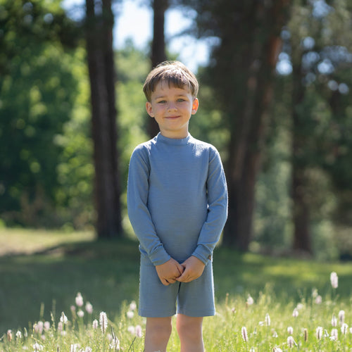 Kids' 160 Top Long Sleeve Crew Dusty Blue