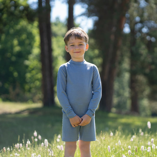 Kids' 160 Top Long Sleeve Crew Dusty Blue
