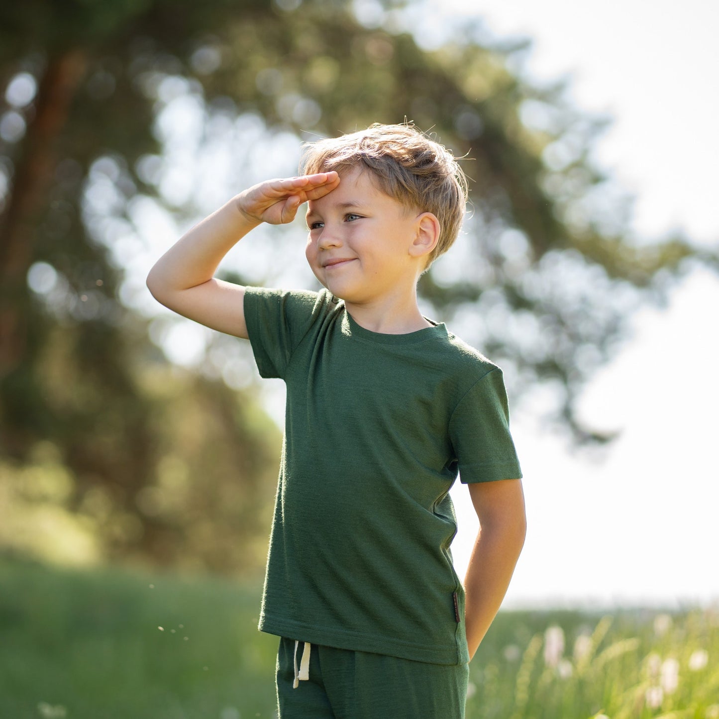 Kids' Lightweight 100% Merino T-Shirt Crewneck