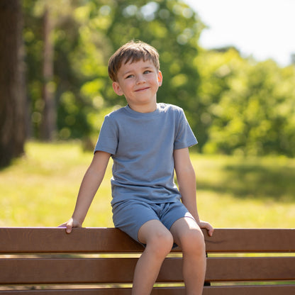 Kids' Light Merino Summer Shorts & Tee Set