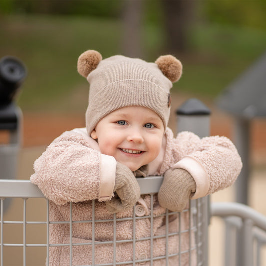 Knit Baby Beanie & Mittens 2-Piece