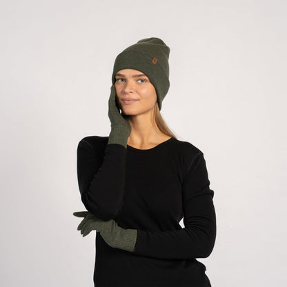 Women's Knit Beanie & Gloves 2-Piece