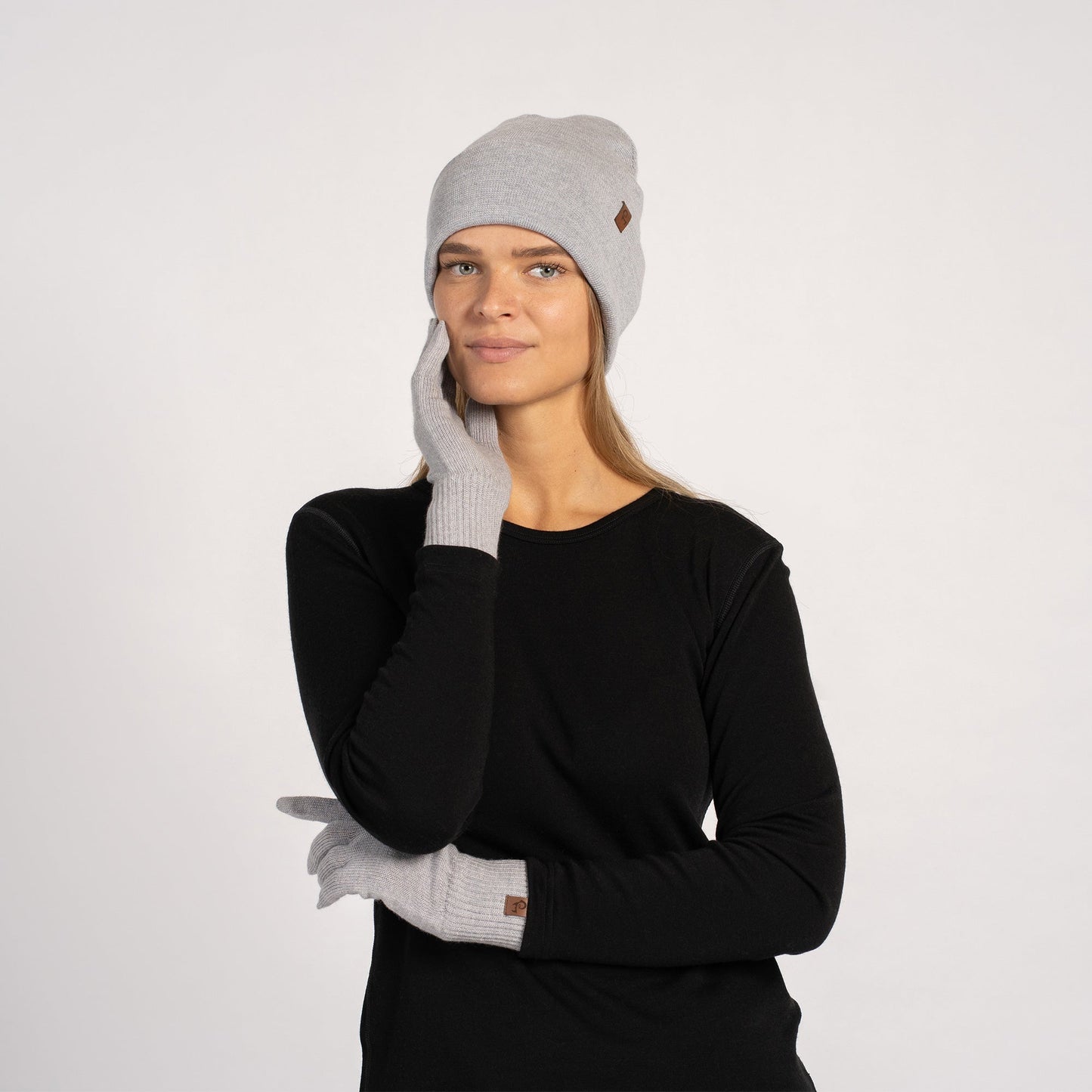 Women's Knit Beanie & Gloves 2-Piece