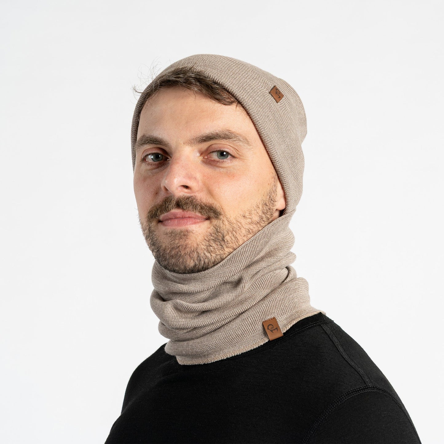 Men's Merino Wool Liner Beanie, Gaiter & Gloves 3-Piece