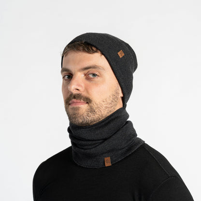 Men's Merino Wool Liner Beanie, Gaiter & Gloves 3-Piece