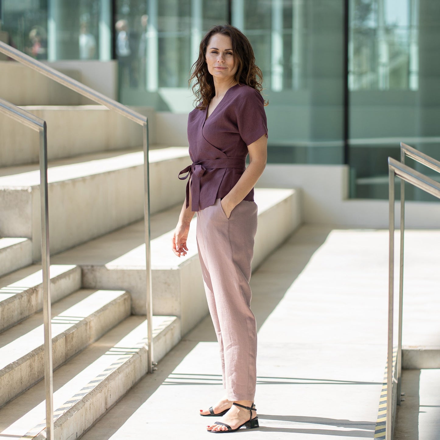 Linen Pants Dakota Faded Rose