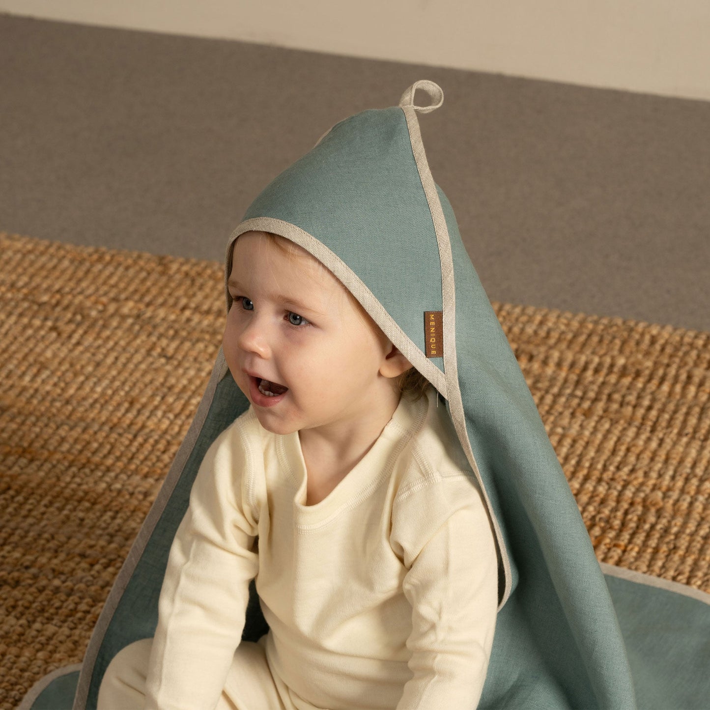 Linen Hooded Baby Towel