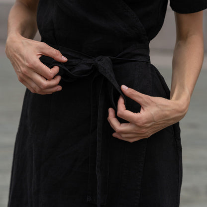 Linen Wrap Dress Eliana