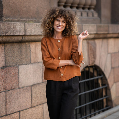 European Linen Jacket Alice