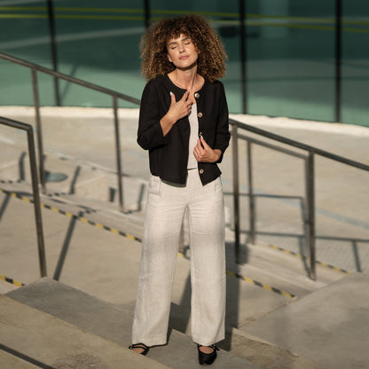 European Linen Jacket Alice