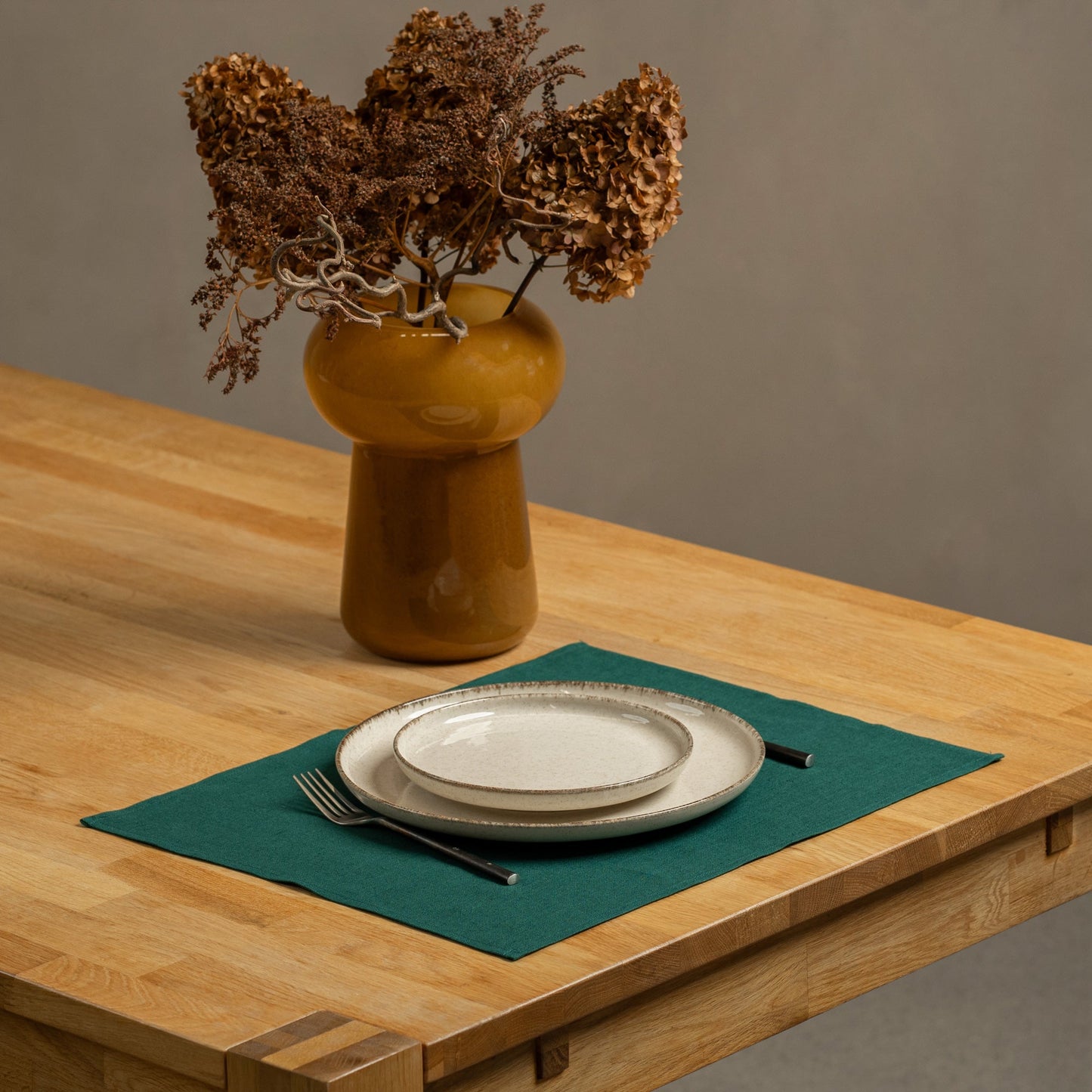 Linen Placemat Dark Green