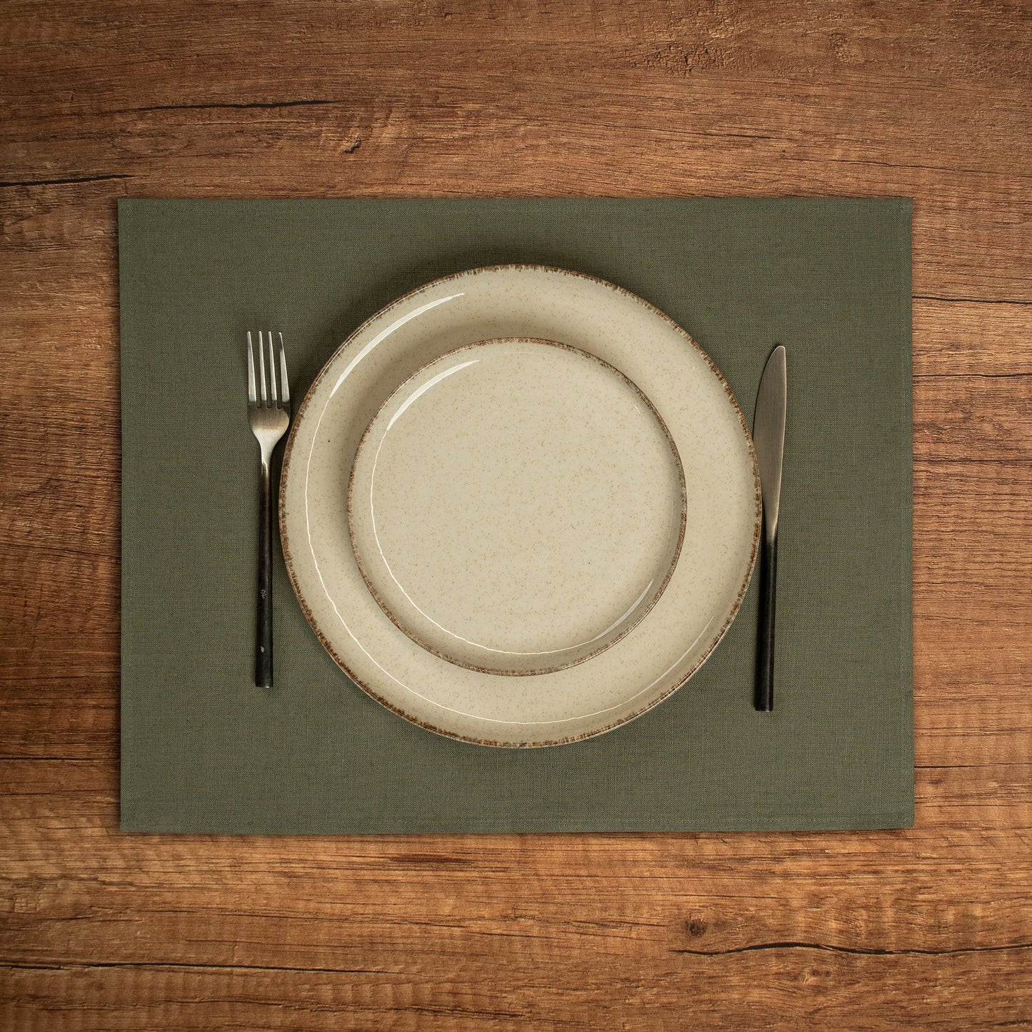 Linen Placemat Dark Green