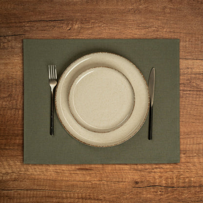 Linen Placemat Dark Green