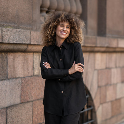 Linen Shirt & Wide Pants 2-Piece