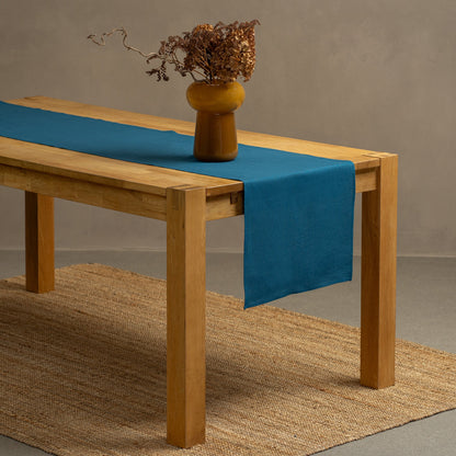 Linen Table Runner Dark Green
