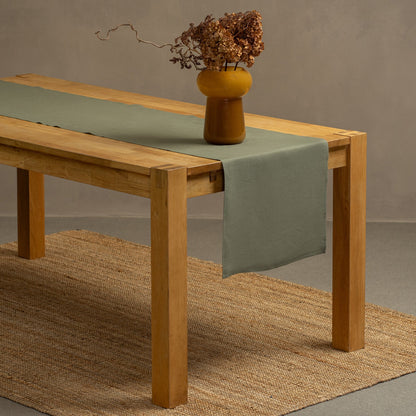 Linen Table Runner Dark Green