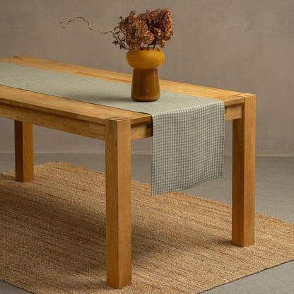 Linen Table Runner Dark Green