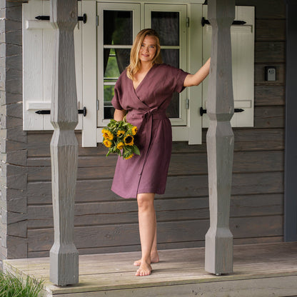 Linen Wrap Dress Eliana