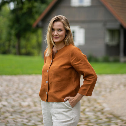 European Linen Jacket Alice