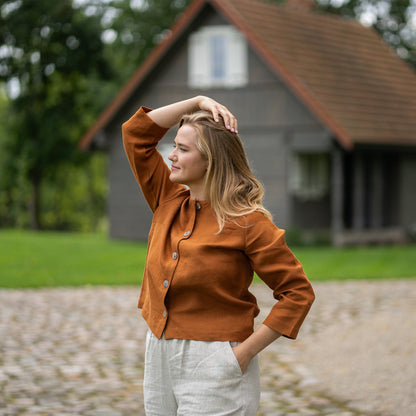 European Linen Jacket Alice
