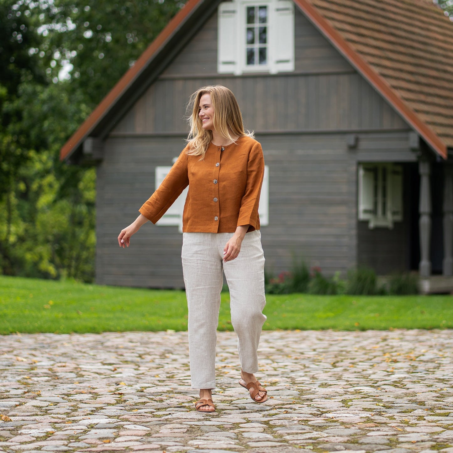 European Linen Jacket Alice