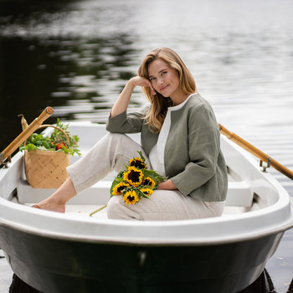 Linen Relaxed Blazer Eden