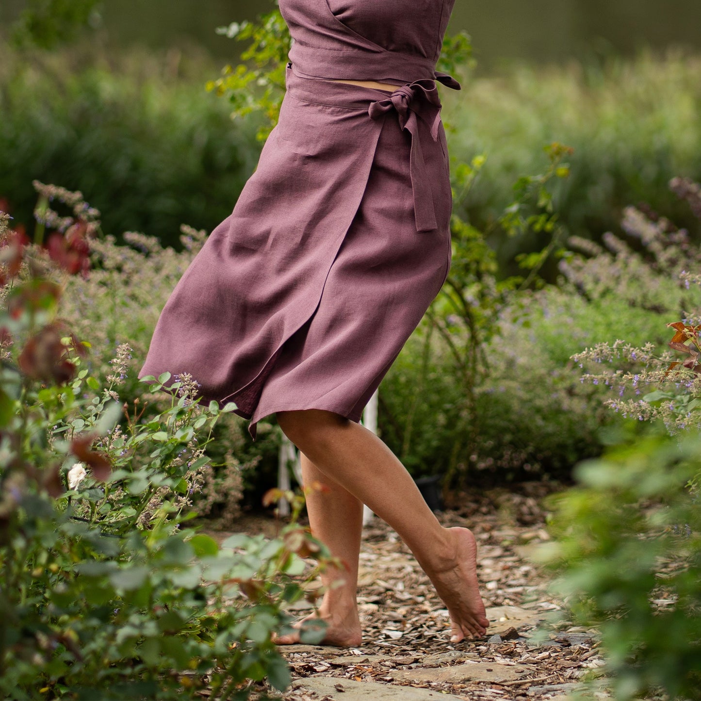 Linen Wrap Skirt Beverly