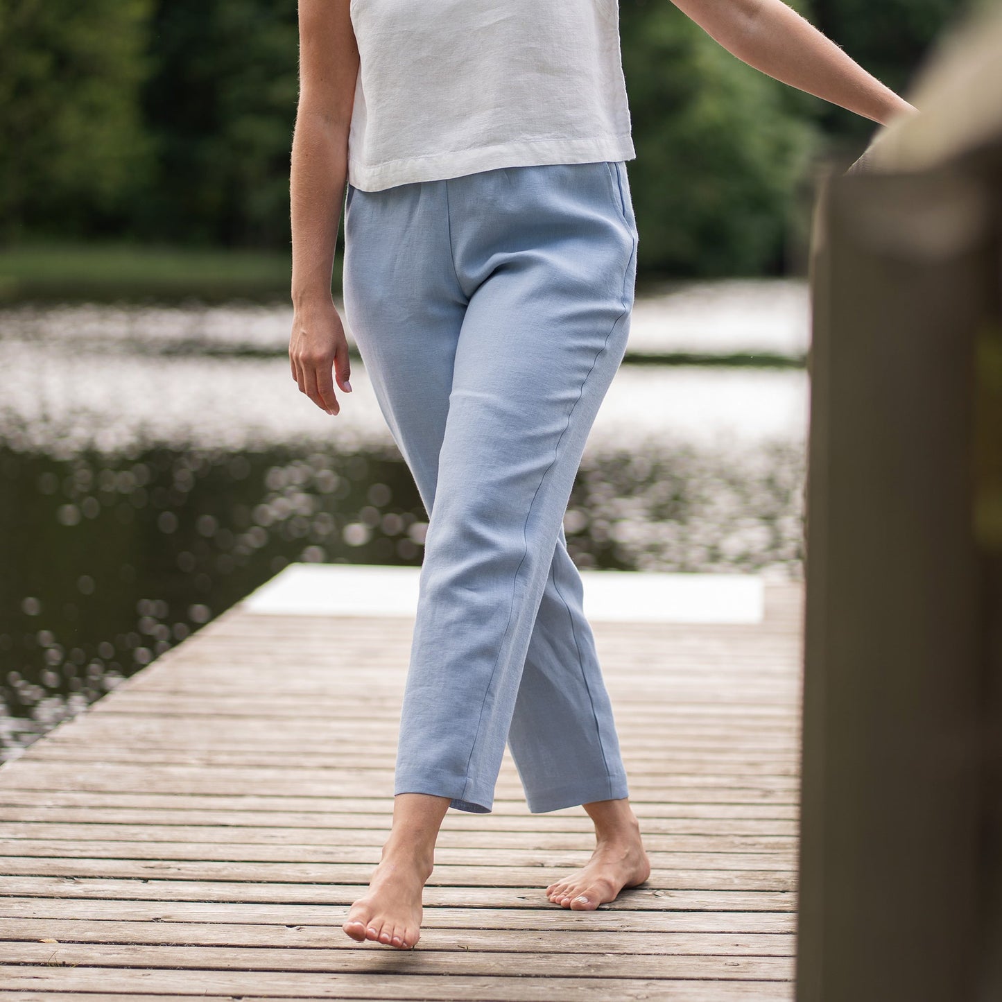 Linen Pants Dakota Cloudy Blue
