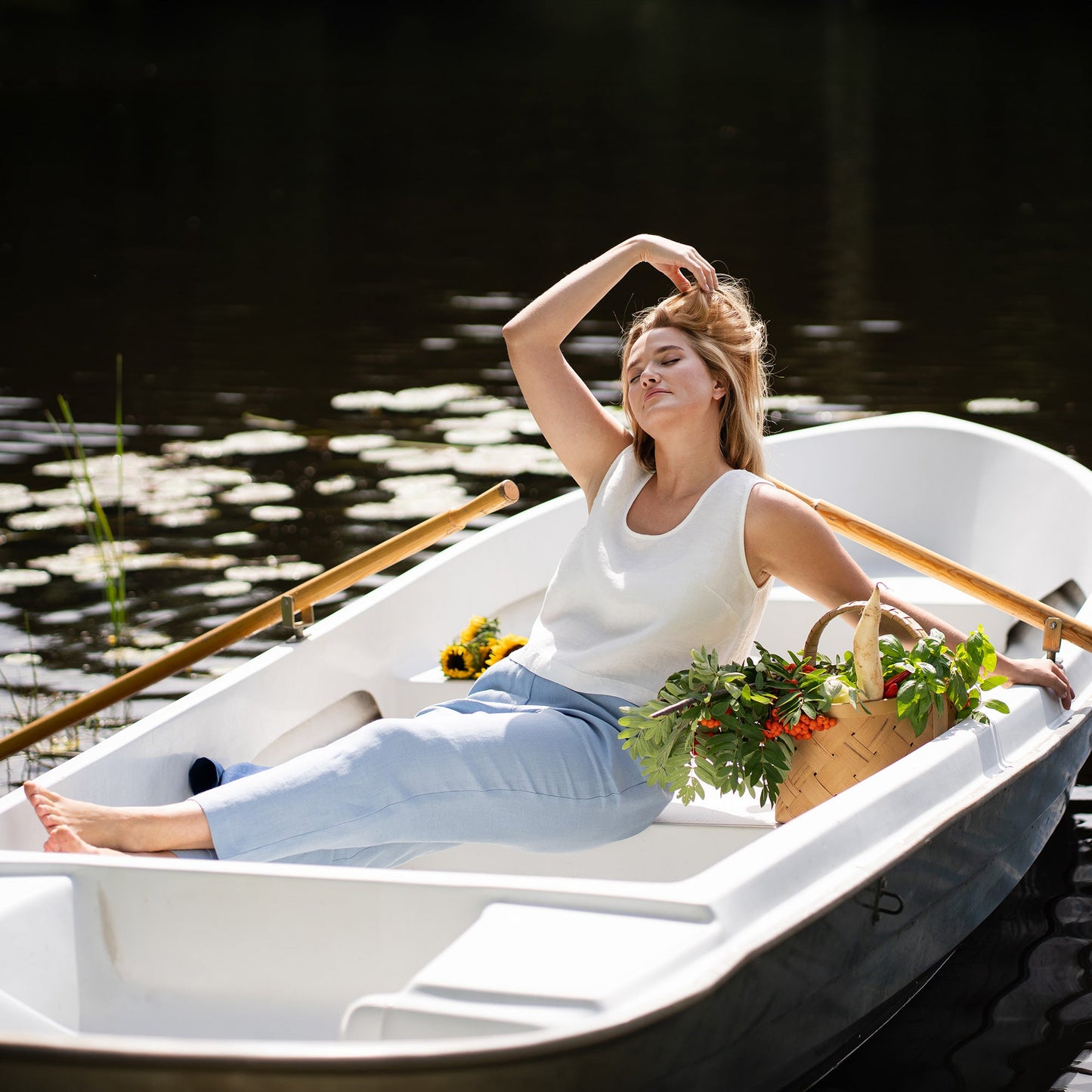 Linen Pants Dakota Cloudy Blue